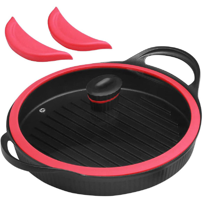 tokyolongco Round Grill Pan With Lid, The Nonstick Whatever Pan